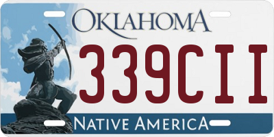 OK license plate 339CII