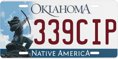 OK license plate 339CIP
