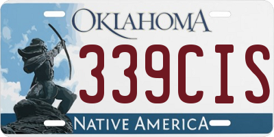OK license plate 339CIS