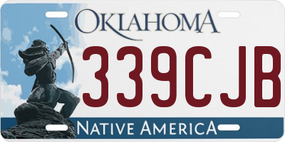 OK license plate 339CJB