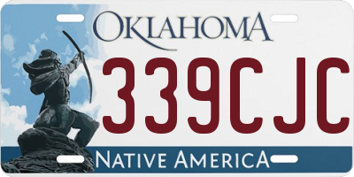 OK license plate 339CJC