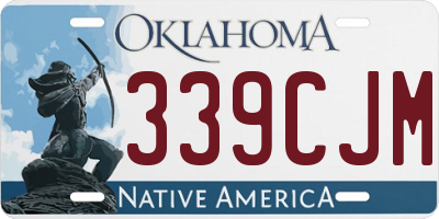 OK license plate 339CJM