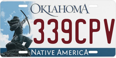 OK license plate 339CPV