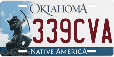 OK license plate 339CVA
