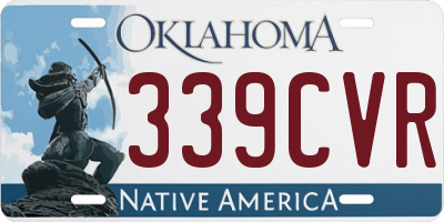 OK license plate 339CVR