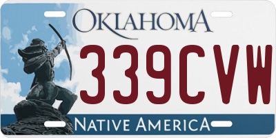 OK license plate 339CVW