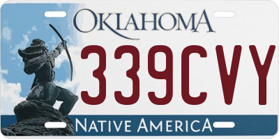 OK license plate 339CVY