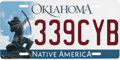 OK license plate 339CYB