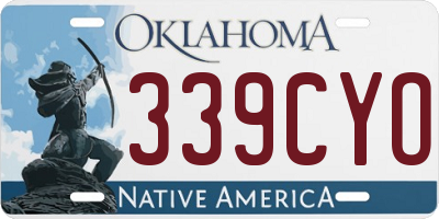 OK license plate 339CYO