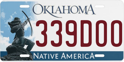 OK license plate 339DOO