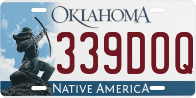OK license plate 339DOQ