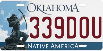 OK license plate 339DOU