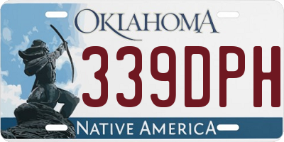 OK license plate 339DPH