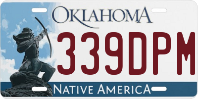 OK license plate 339DPM