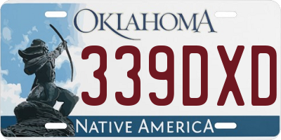 OK license plate 339DXD