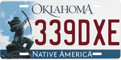 OK license plate 339DXE