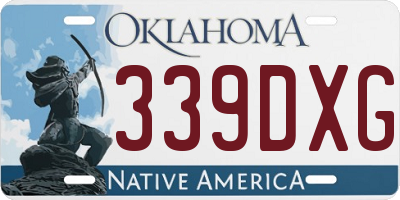 OK license plate 339DXG