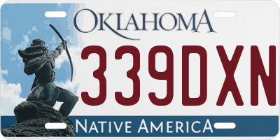 OK license plate 339DXN