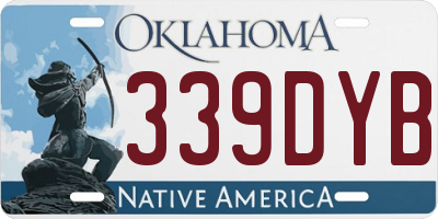 OK license plate 339DYB