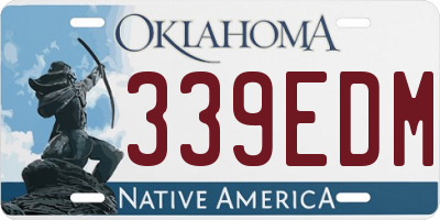 OK license plate 339EDM