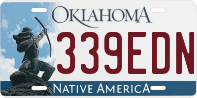 OK license plate 339EDN