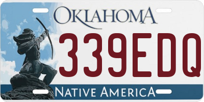 OK license plate 339EDQ