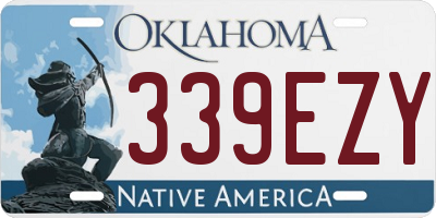 OK license plate 339EZY