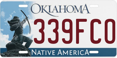 OK license plate 339FCO