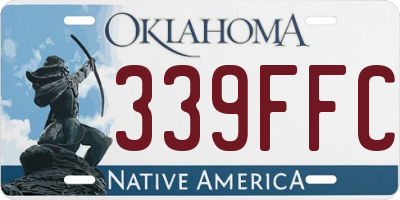 OK license plate 339FFC
