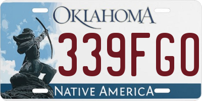 OK license plate 339FGO