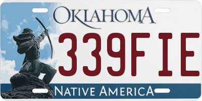 OK license plate 339FIE