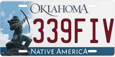 OK license plate 339FIV