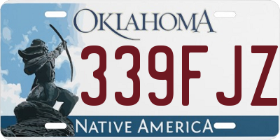 OK license plate 339FJZ