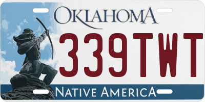 OK license plate 339TWT