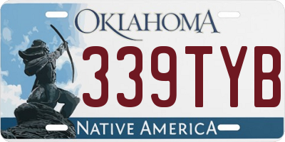 OK license plate 339TYB