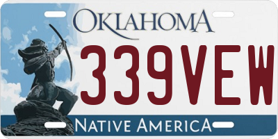 OK license plate 339VEW