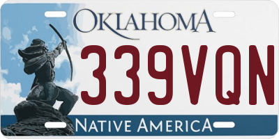 OK license plate 339VQN