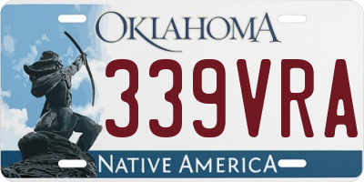 OK license plate 339VRA