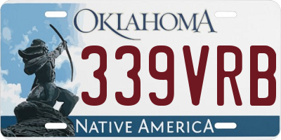 OK license plate 339VRB