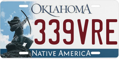 OK license plate 339VRE