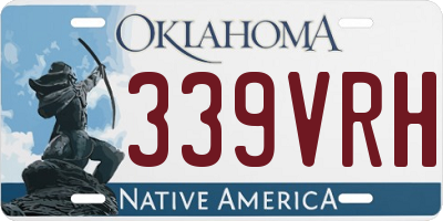 OK license plate 339VRH