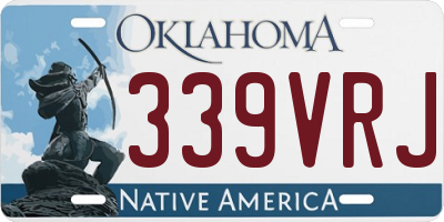 OK license plate 339VRJ