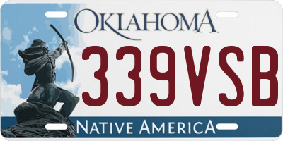 OK license plate 339VSB