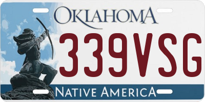 OK license plate 339VSG