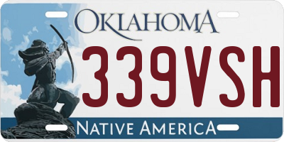 OK license plate 339VSH