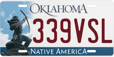 OK license plate 339VSL