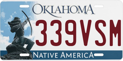 OK license plate 339VSM