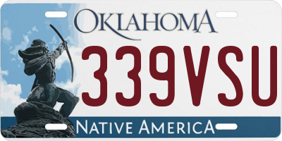 OK license plate 339VSU