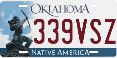 OK license plate 339VSZ