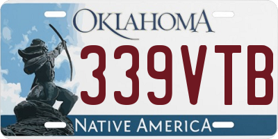 OK license plate 339VTB